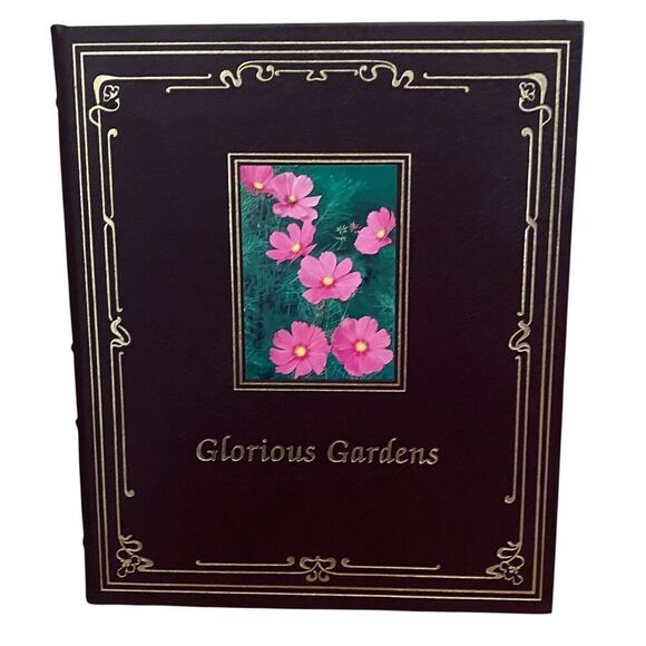 "Glorious Gardens" Roundtable Press Leather Bound HC Jaqueline Heriteau Book - Picture 1 of 16